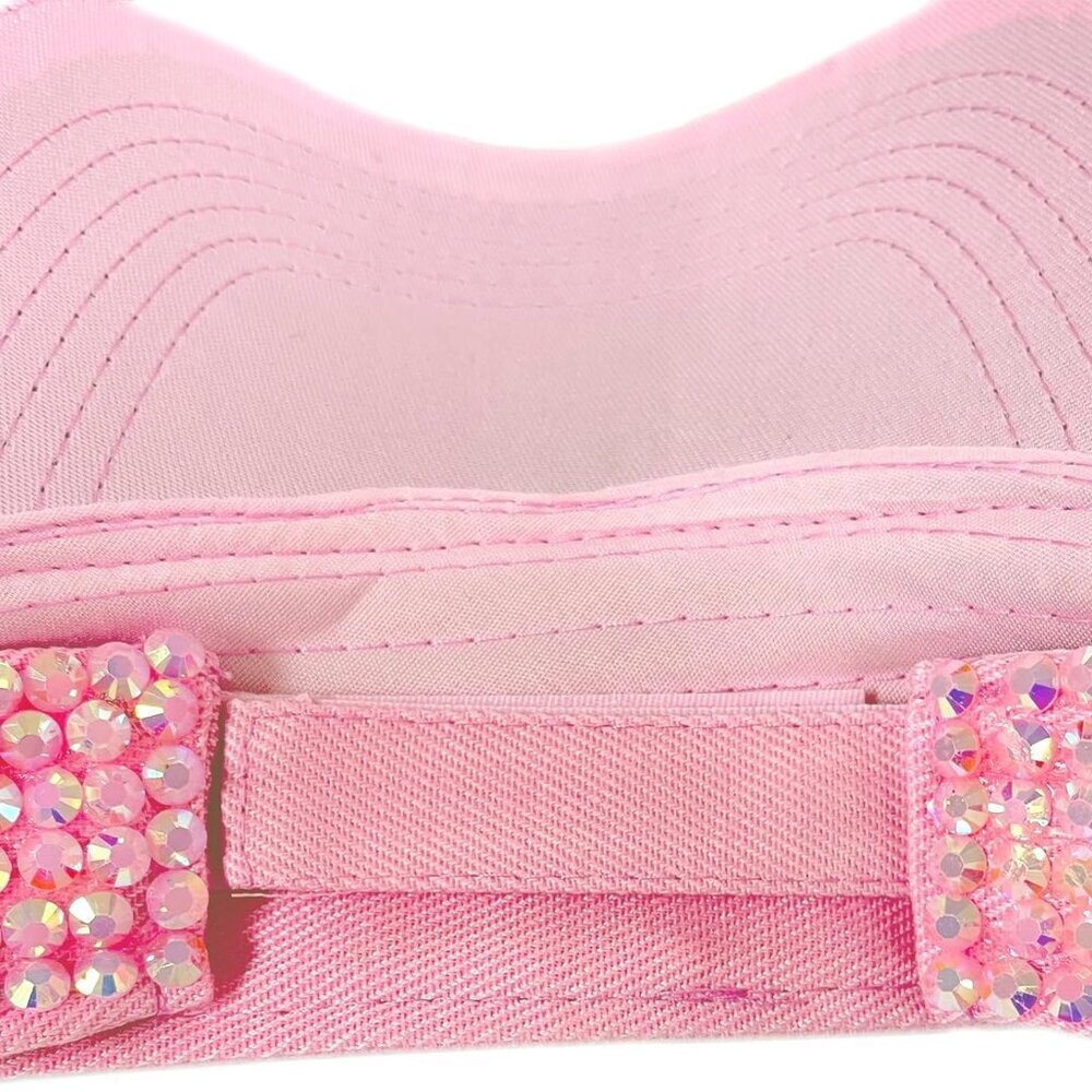 Sun Visor Hat Rhinestones Adjustable Strap For Wo… - image 4